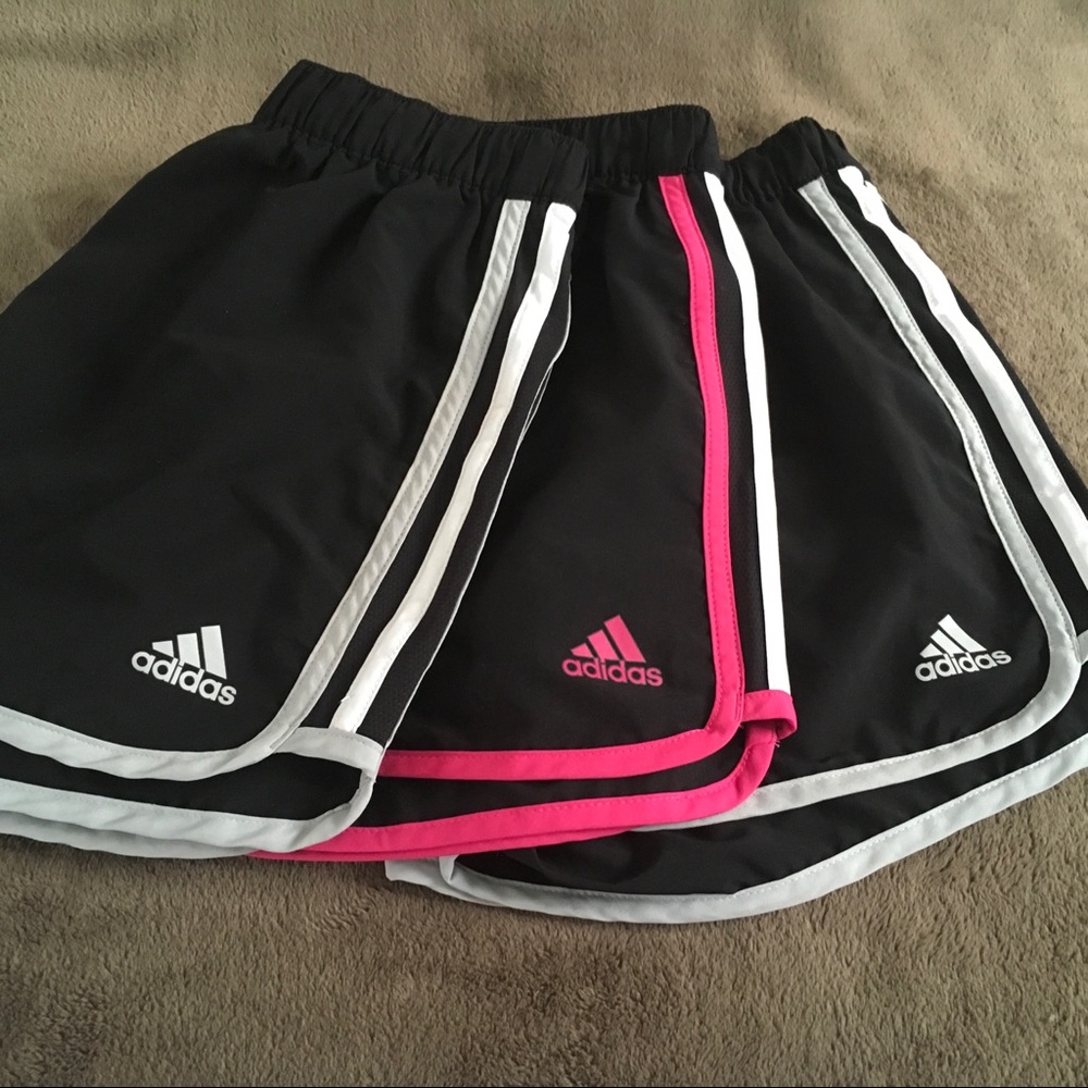**3 Pack Adidas Black Climalite M10 Running Shorts